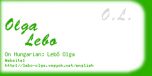 olga lebo business card